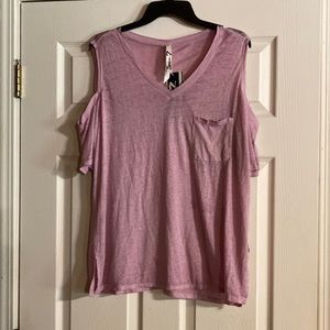Seven Cold Shoulder Tee Size L Pink